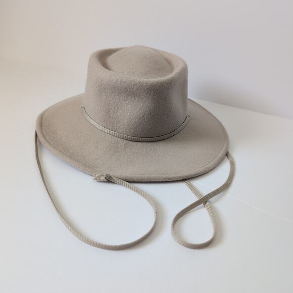 NWT Clyde‎ Wool Felted Telescope Hat OS Made in NY Alabaster Grey Rancher $348 main image 6